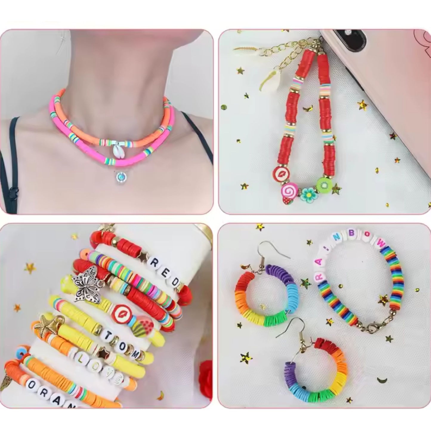 Colourful Polymer Clay bracelet making kits for Bracelets Making Friendship Bracelets