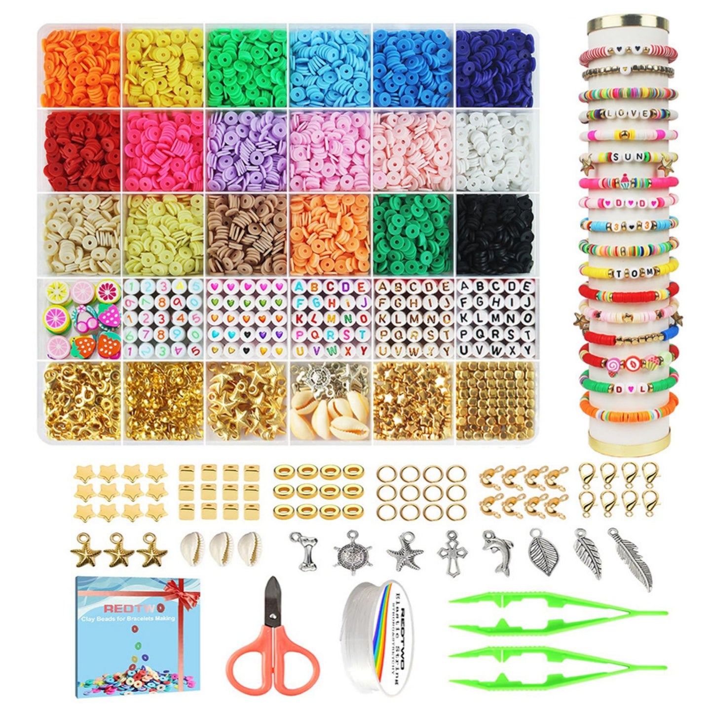 Colourful Polymer Clay bracelet making kits for Bracelets Making Friendship Bracelets