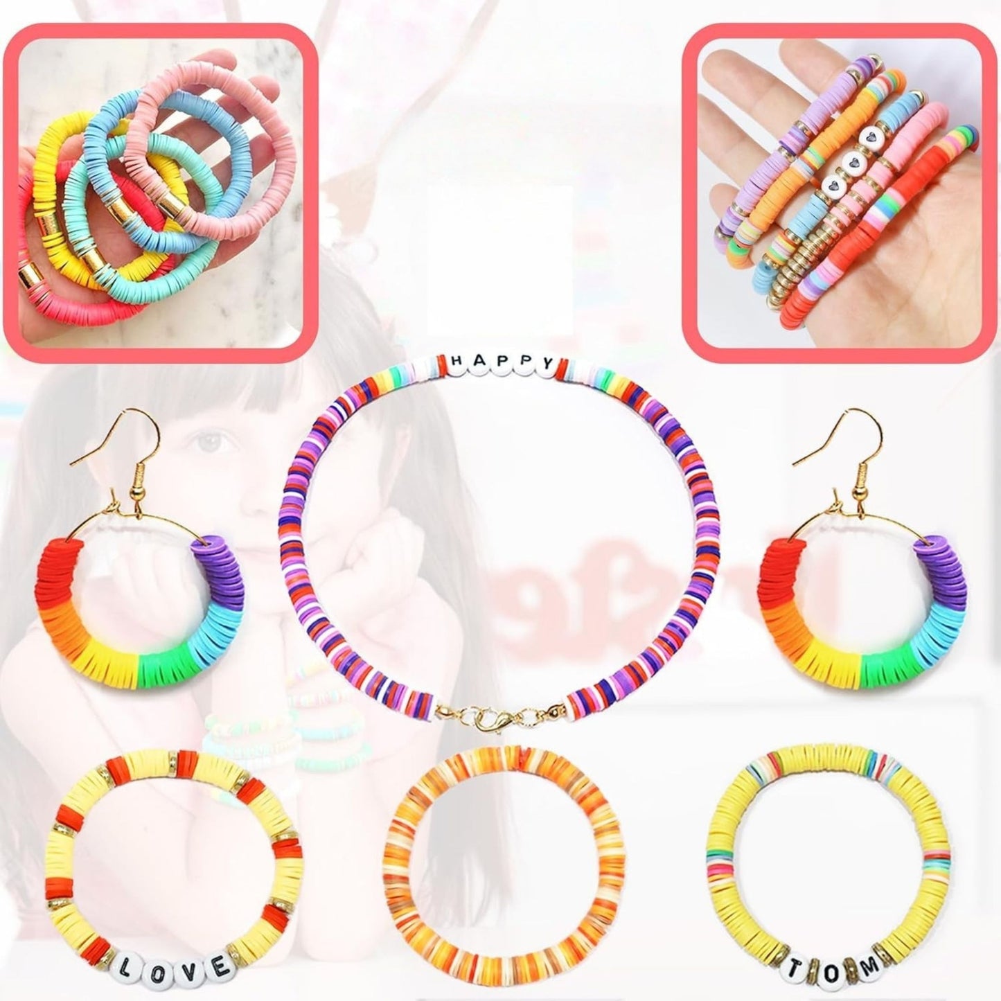 Colourful Polymer Clay bracelet making kits for Bracelets Making Friendship Bracelets
