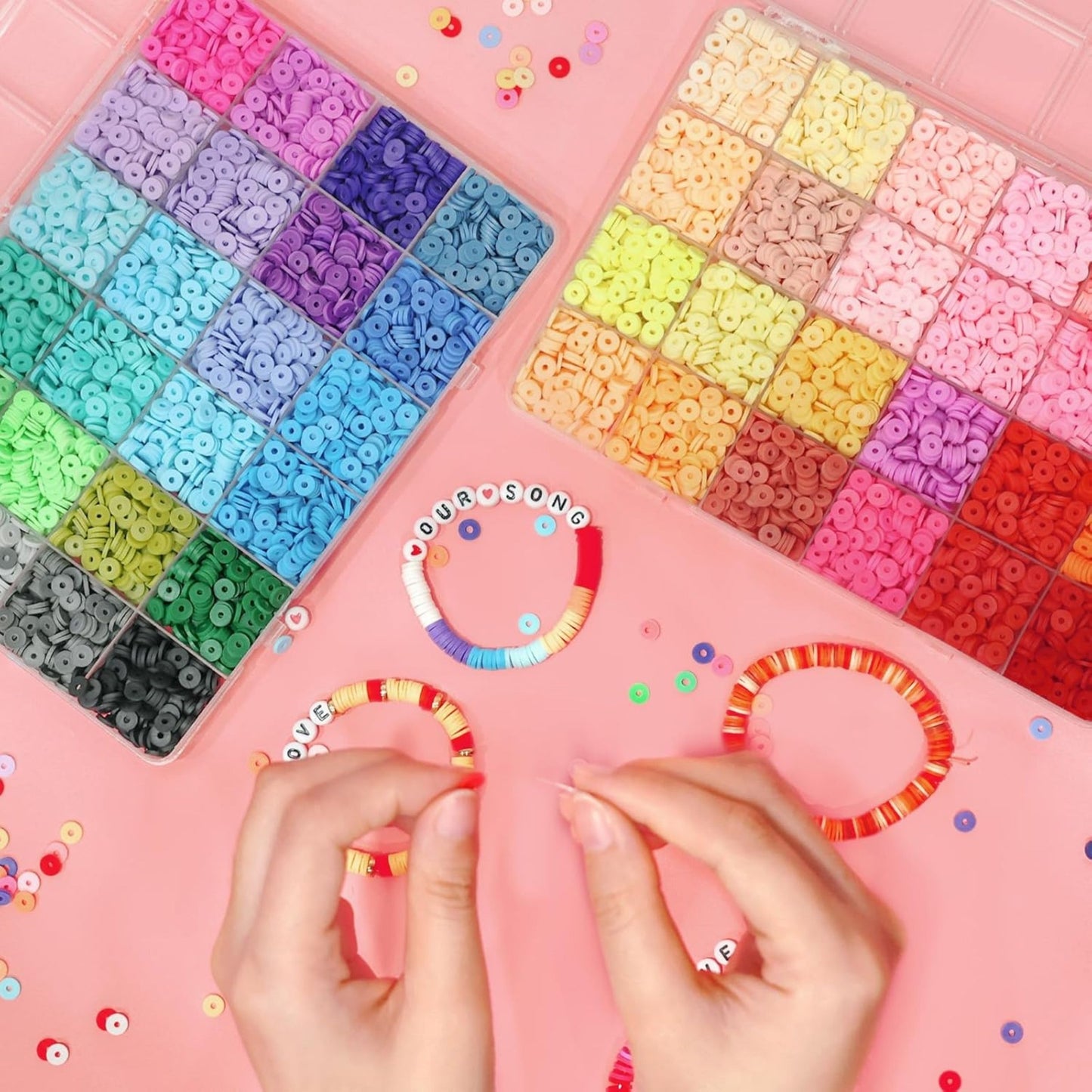 Colourful Polymer Clay bracelet making kits for Bracelets Making Friendship Bracelets