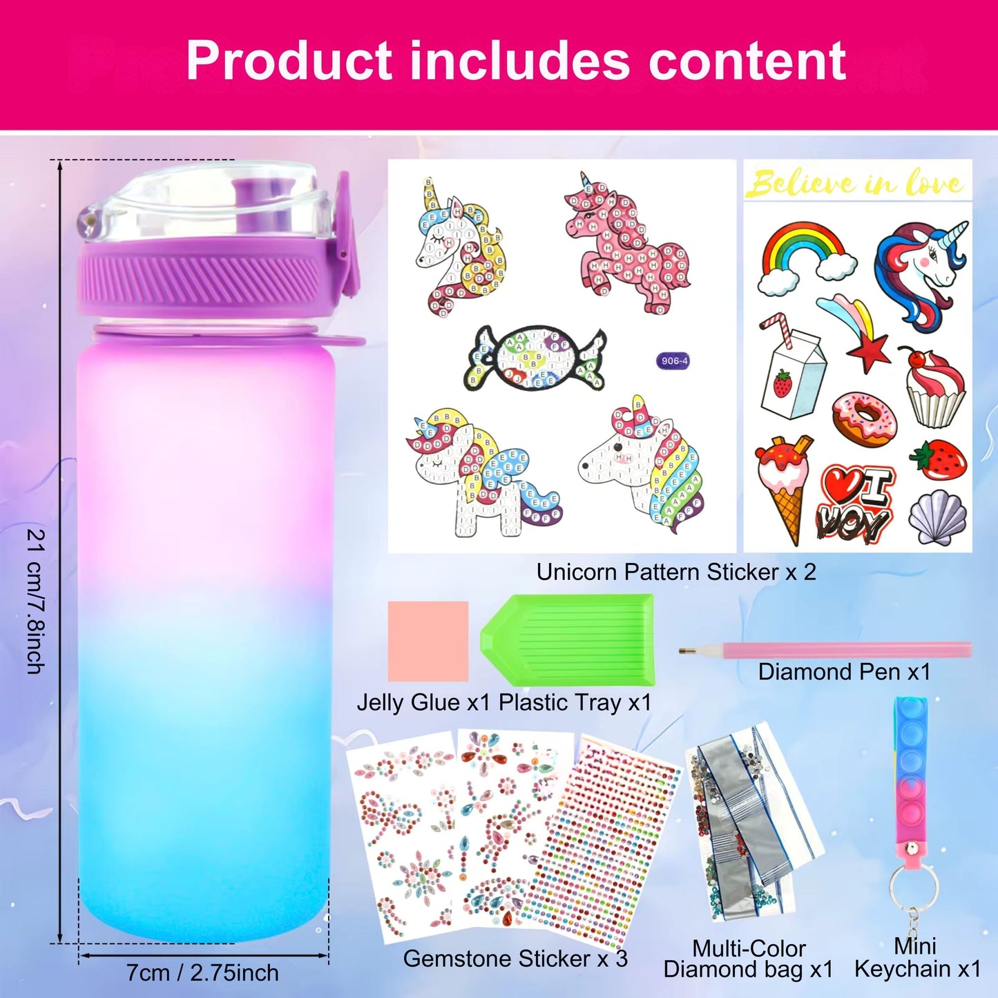 Decorate Your Own Water Bottle Kits