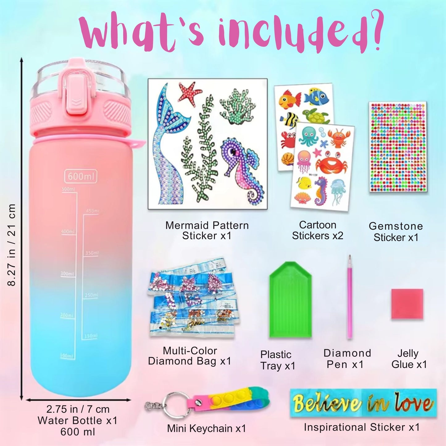 Decorate Your Own Water Bottle Kits