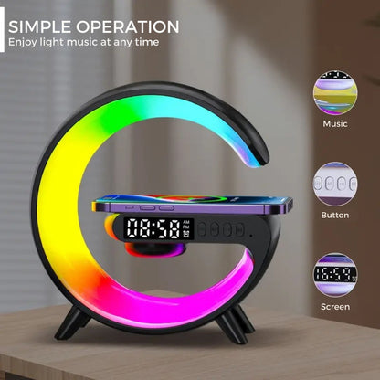 G-LAMP Light Up Wireless Speaker Intelligent LED Table Lamp with Bluetooth charging