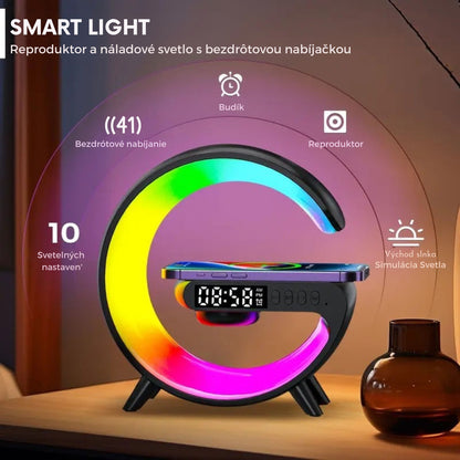 G-LAMP Light Up Wireless Speaker Intelligent LED Table Lamp with Bluetooth charging