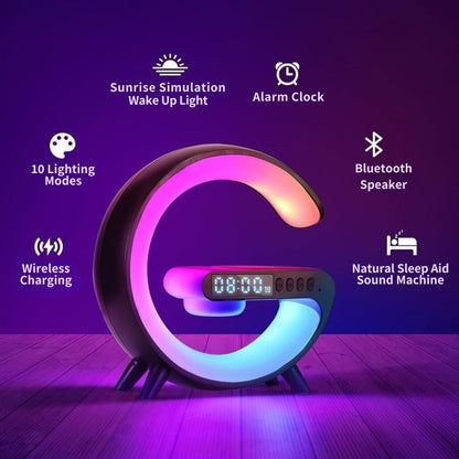 G-LAMP Light Up Wireless Speaker Intelligent LED Table Lamp with Bluetooth charging