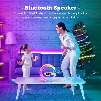 G-LAMP Light Up Wireless Speaker Intelligent LED Table Lamp with Bluetooth charging