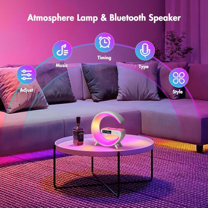 G-LAMP Light Up Wireless Speaker Intelligent LED Table Lamp with Bluetooth charging