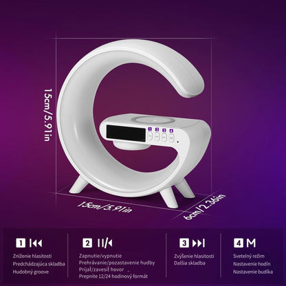 G-LAMP Light Up Wireless Speaker Intelligent LED Table Lamp with Bluetooth charging