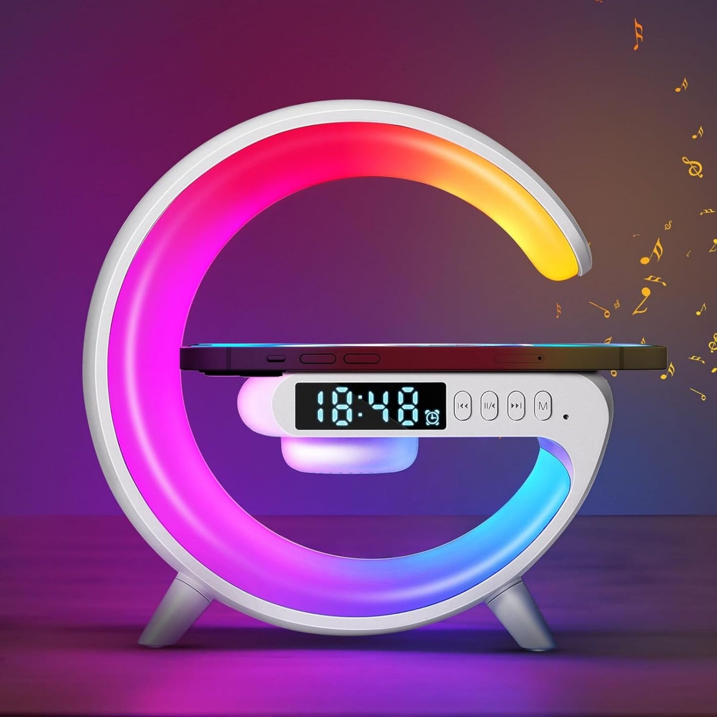 G-LAMP Light Up Wireless Speaker Intelligent LED Table Lamp with Bluetooth charging