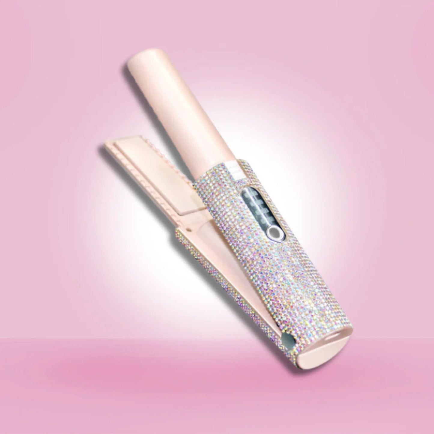 Glittering Flat Iron 2 in 1 Curling Iron With USB Cordless & Rechargeable