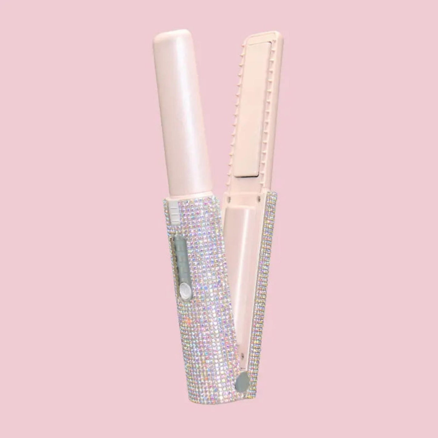 Glittering Flat Iron 2 in 1 Curling Iron With USB Cordless & Rechargeable