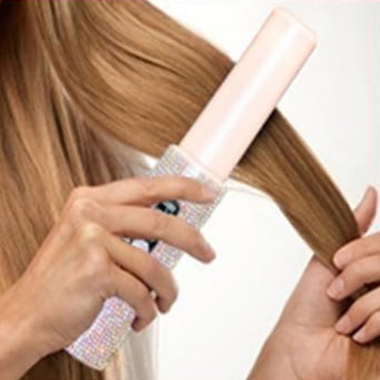 Glittering Flat Iron 2 in 1 Curling Iron With USB Cordless & Rechargeable