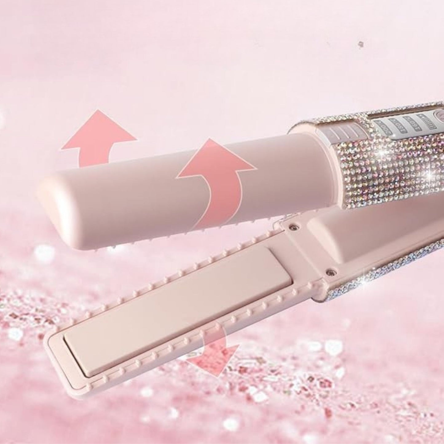 Glittering Flat Iron 2 in 1 Curling Iron With USB Cordless & Rechargeable