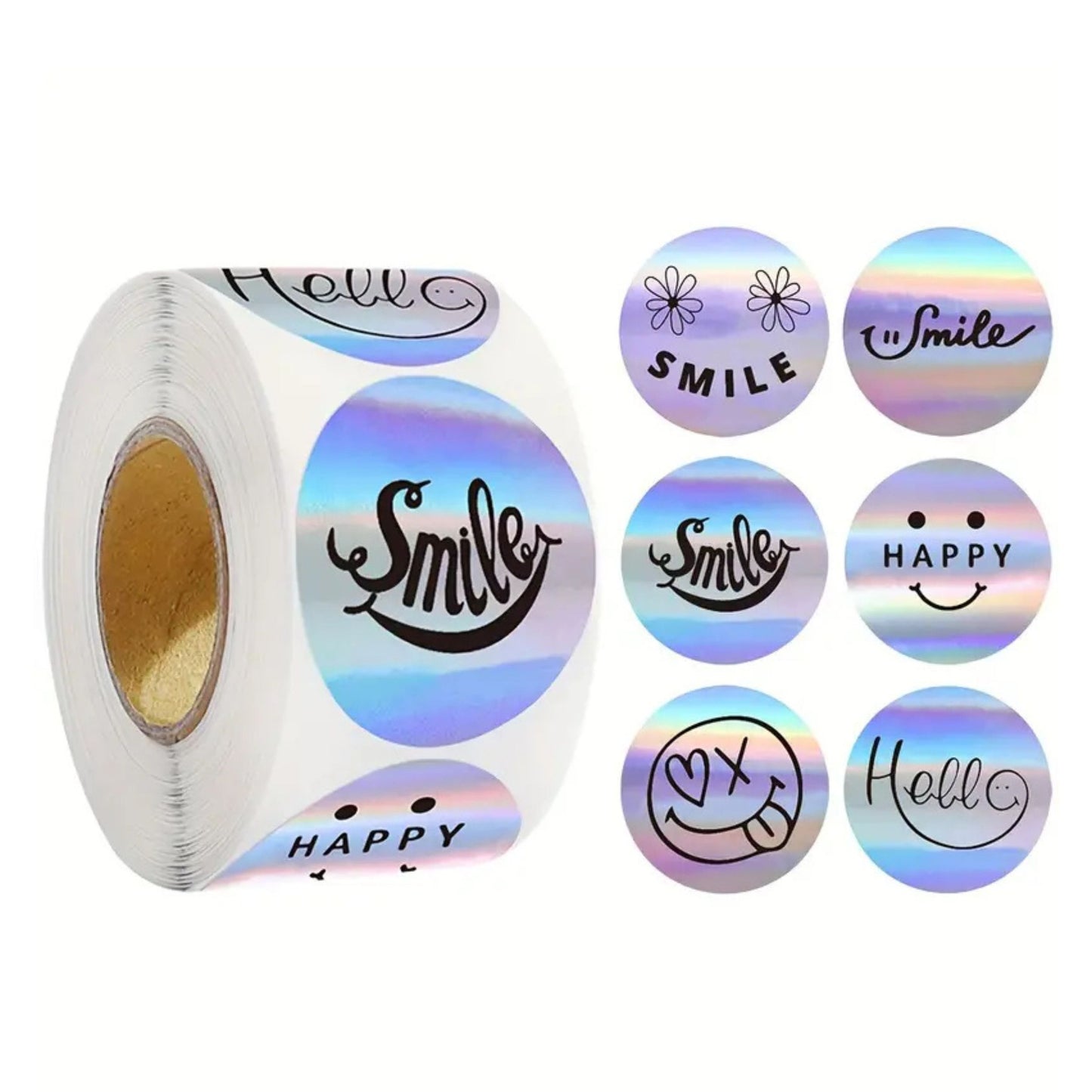 Holographic Sticker roll of 500 pcs