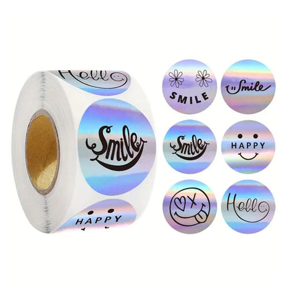 Holographic Sticker roll of 500 pcs