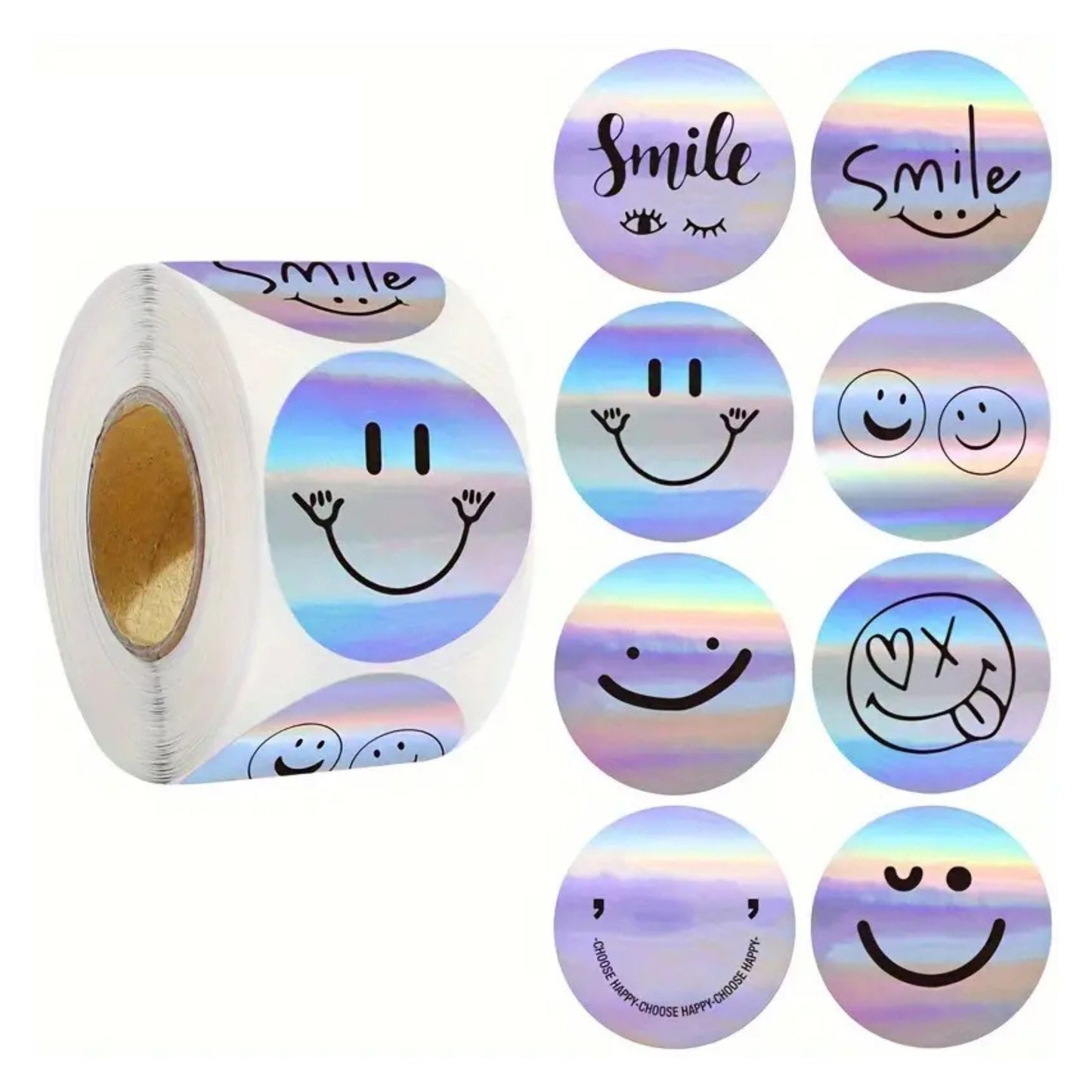 Holographic Sticker roll of 500 pcs