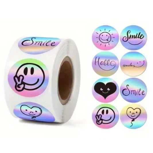Holographic Sticker roll of 500 pcs