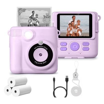 Instant Print Camera for Kids Selfie Digital Portable Camera 1080P HD