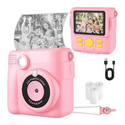 Instant Print Camera for Kids Selfie Digital Portable Camera 1080P HD