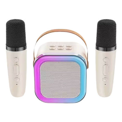 Karaoke Machine for Kids Portable Wireless Bluetooth Speaker with 1 or 2 Microphones and LED Lights