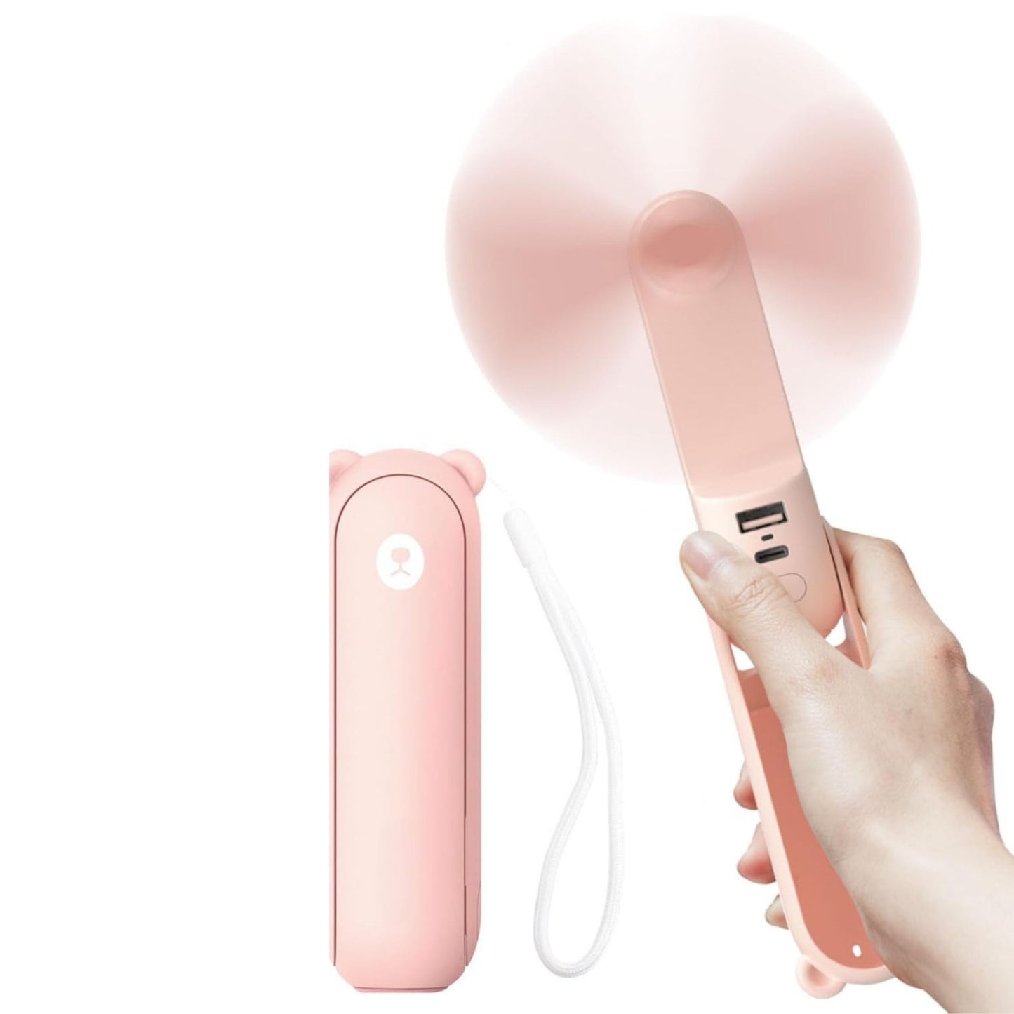 Mini Fan, 3 IN 1 USB Rechargeable Portable Fan