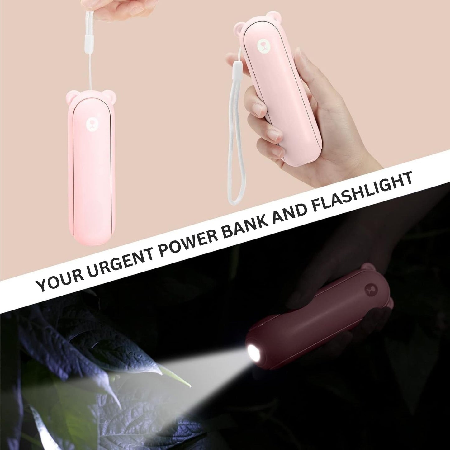 Mini Fan, 3 IN 1 USB Rechargeable Portable Fan