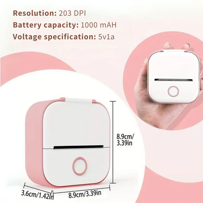 Mini Inkless Thermal Portable Bluetooth Sticker Printer