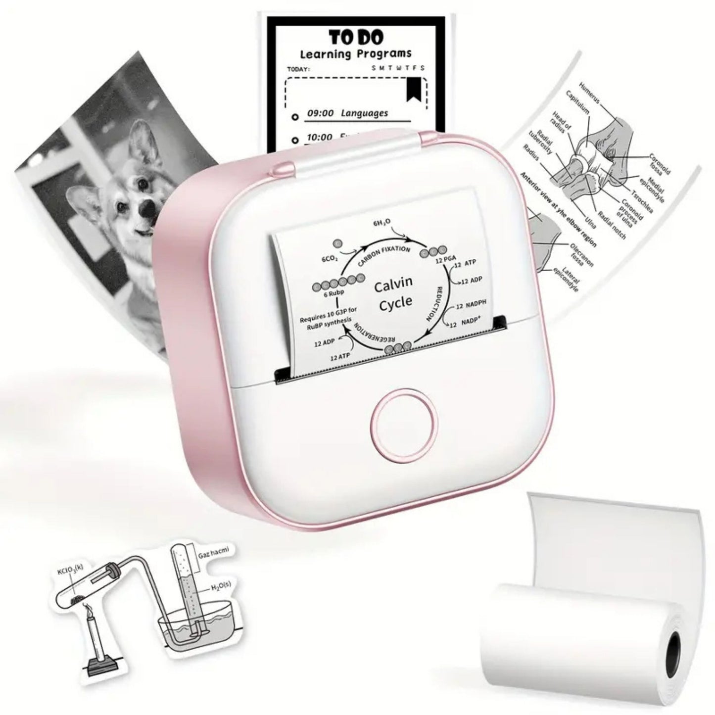 Mini Inkless Thermal Portable Bluetooth Sticker Printer