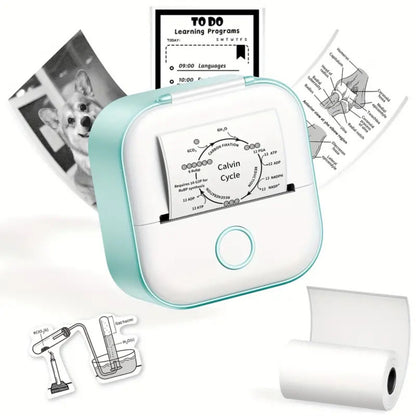 Mini Inkless Thermal Portable Bluetooth Sticker Printer