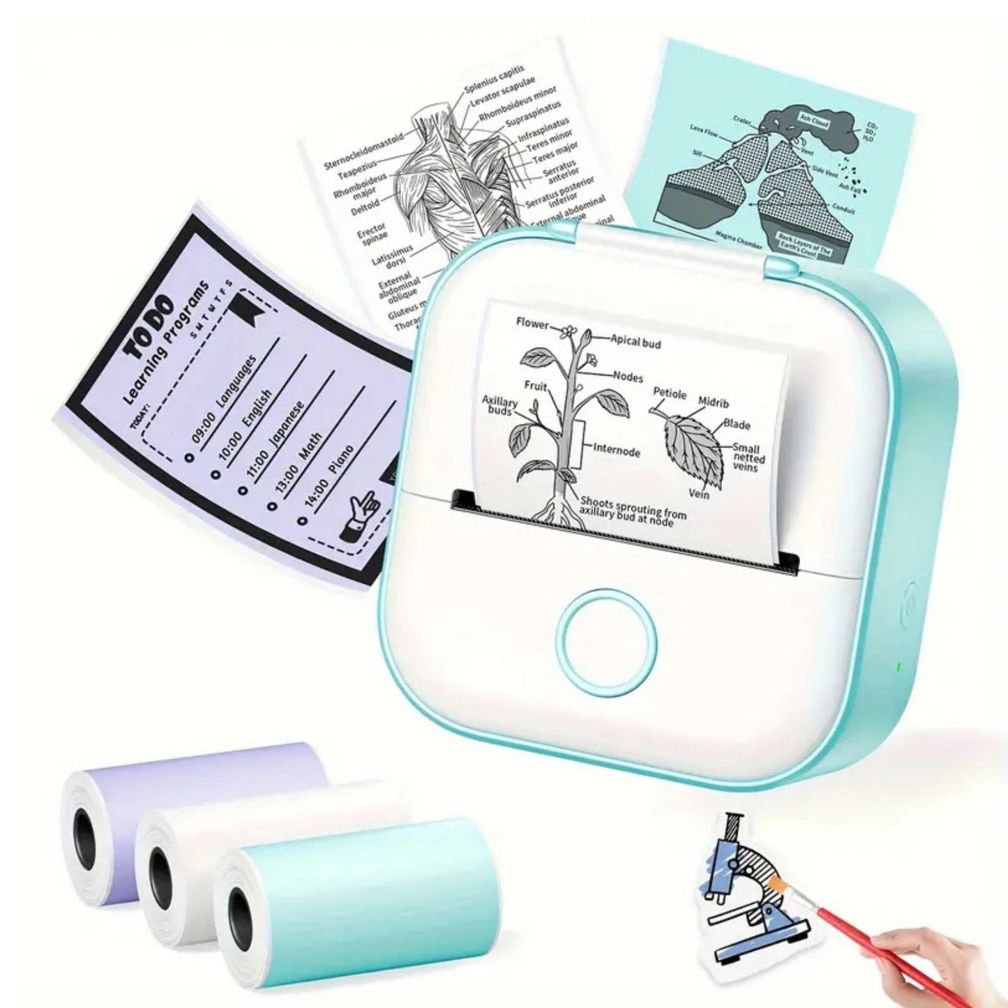 Mini Inkless Thermal Portable Bluetooth Sticker Printer