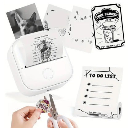 Mini Inkless Thermal Portable Bluetooth Sticker Printer