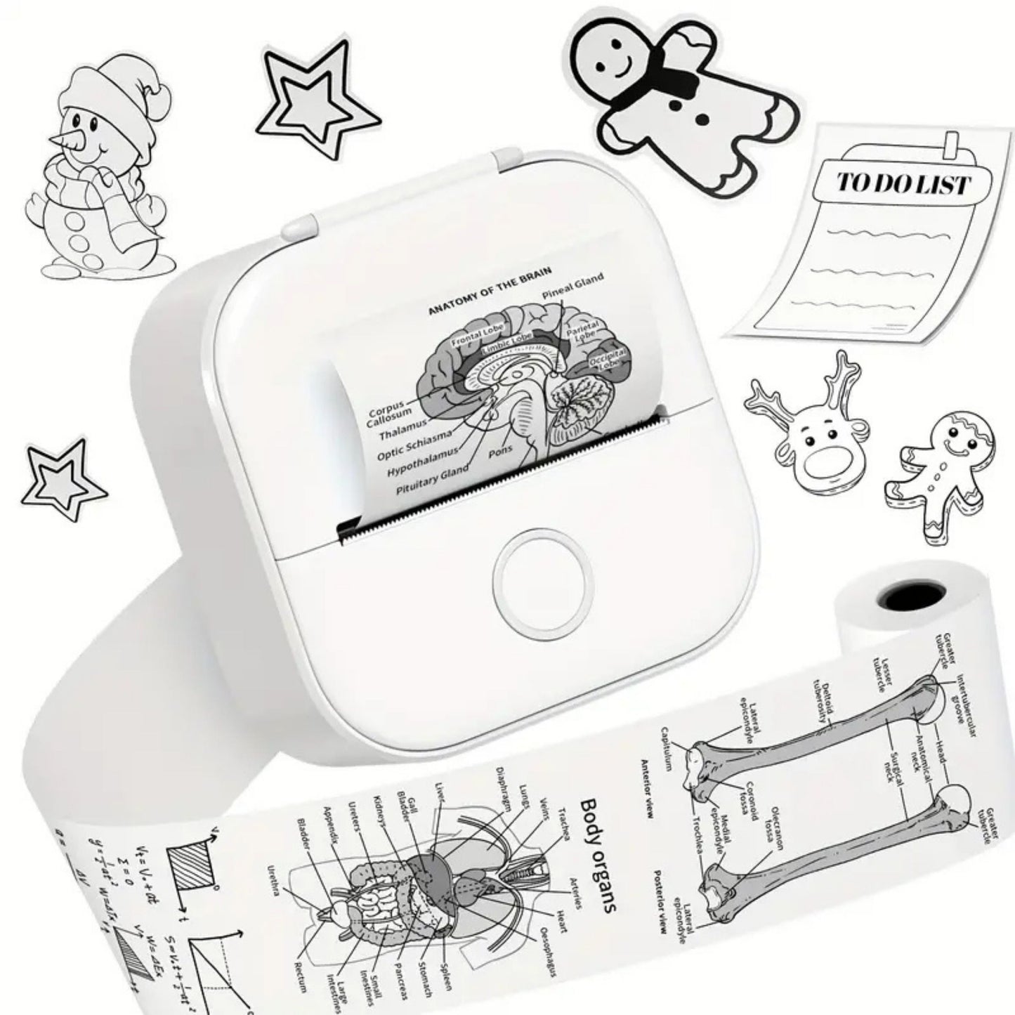 Mini Inkless Thermal Portable Bluetooth Sticker Printer