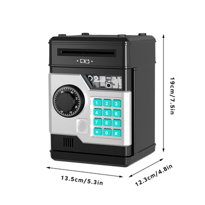 Piggy Bank with Password and Fingerprint Unlocking Simulation for Kids