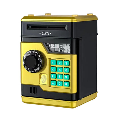Piggy Bank with Password and Fingerprint Unlocking Simulation for Kids