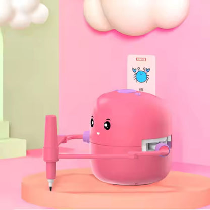 Smart Interactive Educational Drawing Robot for Kids Montessori Learning Toy with 100 Word Cards
