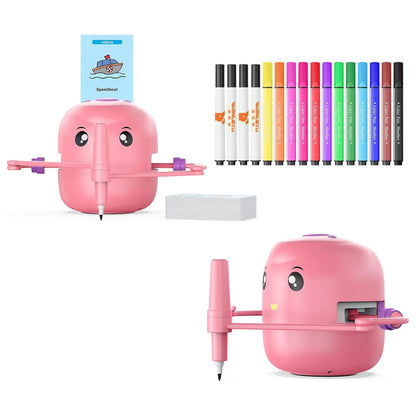 Smart Interactive Educational Drawing Robot for Kids Montessori Learning Toy with 100 Word Cards
