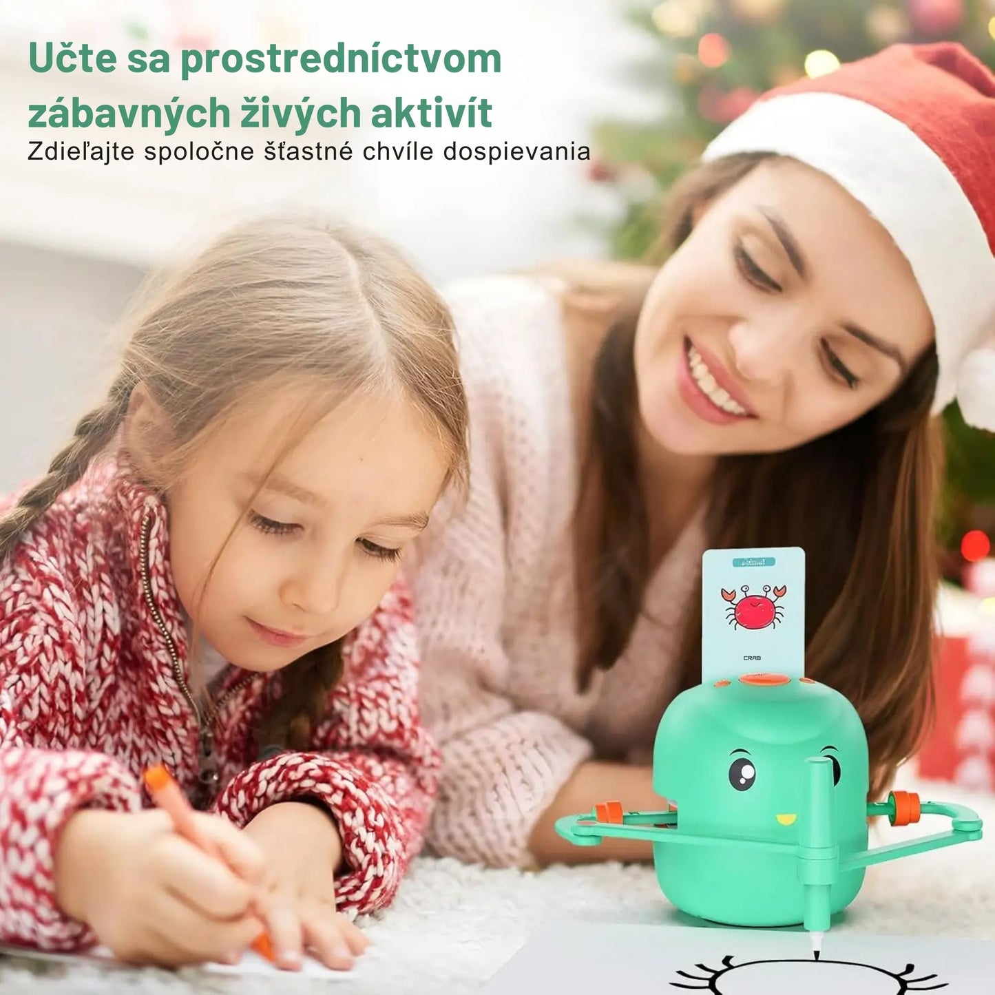Smart Interactive Educational Drawing Robot for Kids Montessori Learning Toy with 100 Word Cards