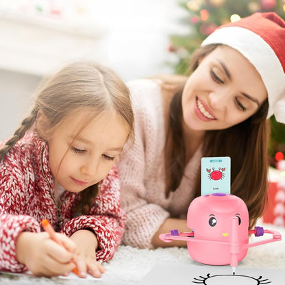 Smart Interactive Educational Drawing Robot for Kids Montessori Learning Toy with 100 Word Cards