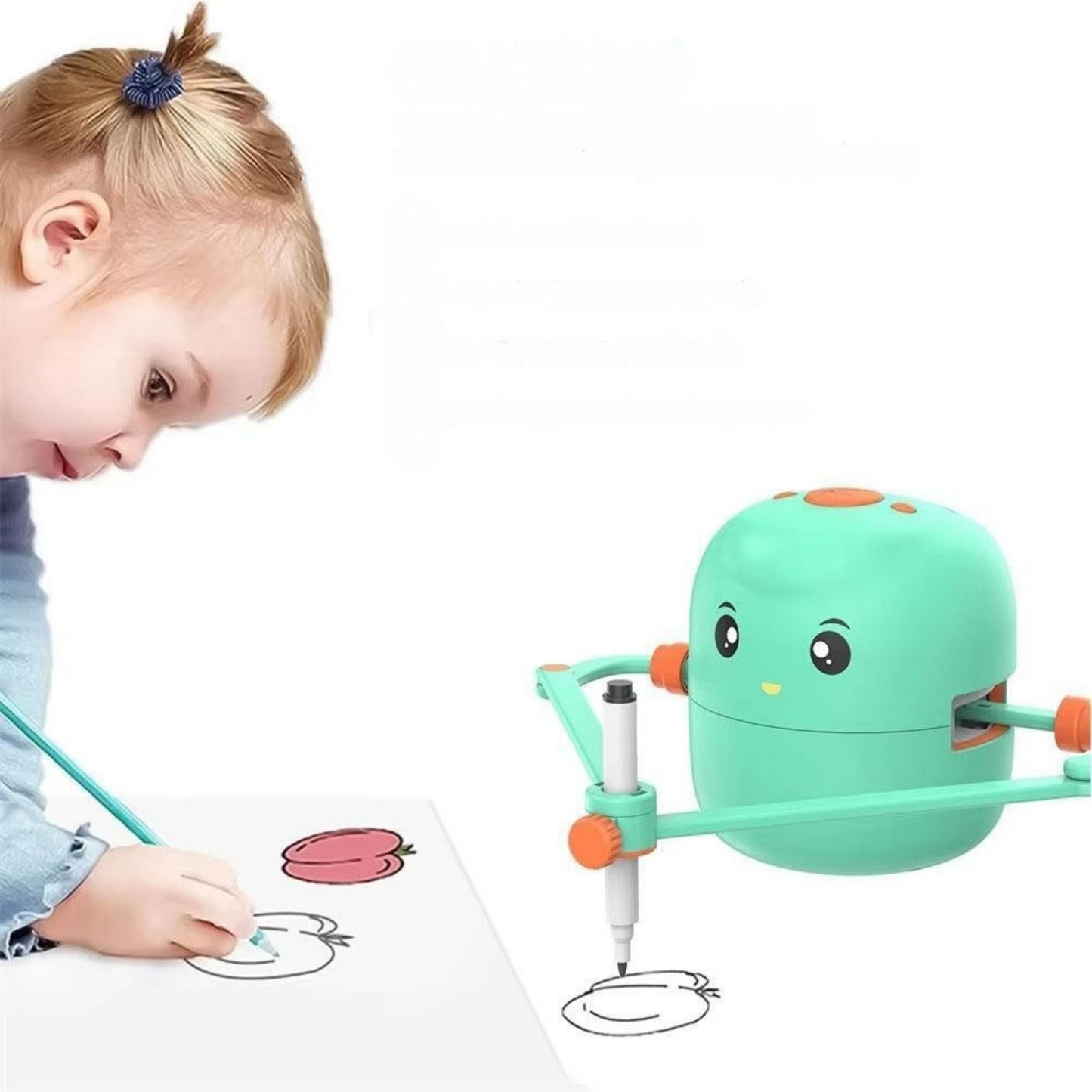 Smart Interactive Educational Drawing Robot for Kids Montessori Learning Toy with 100 Word Cards