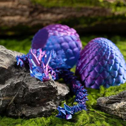 3D Printed Crystal Dragon Egg with Dragon Inside