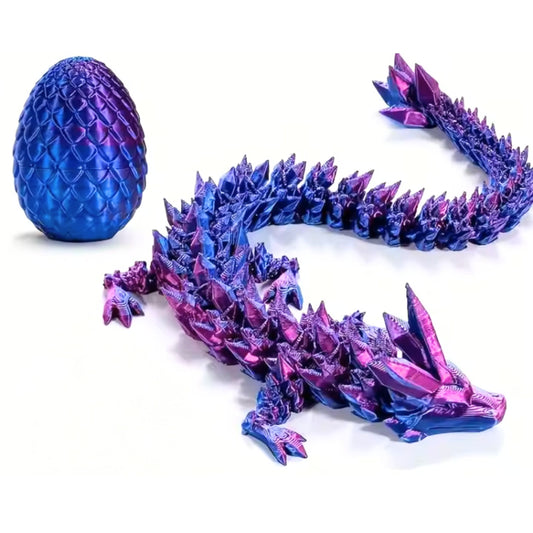 3D Printed Crystal Dragon Egg with Dragon Inside
