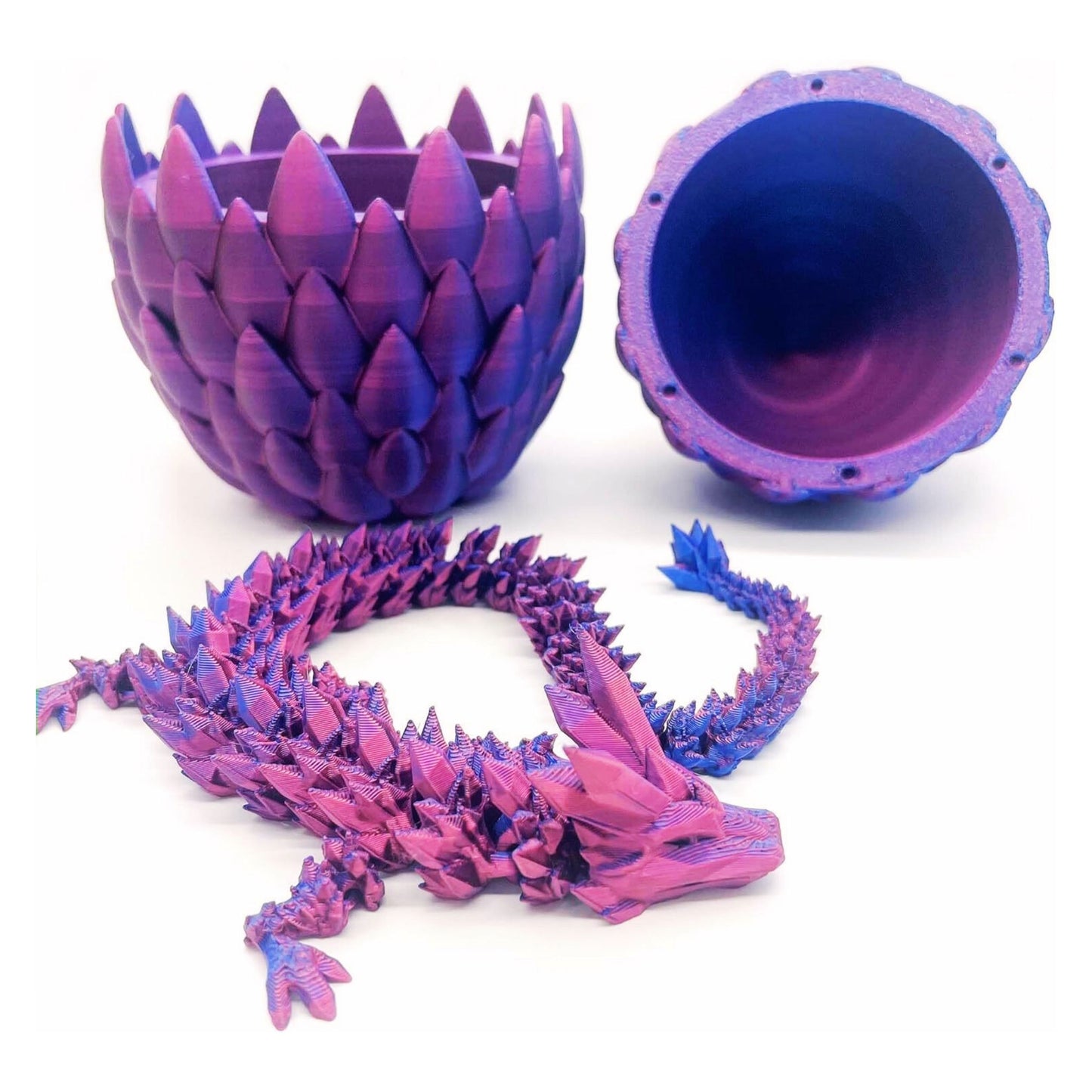 3D Printed Crystal Dragon Egg with Dragon Inside