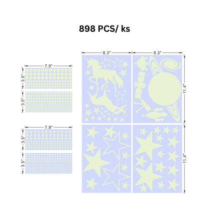 Glow in The Dark Unicorns and Stars for Ceiling Stickers